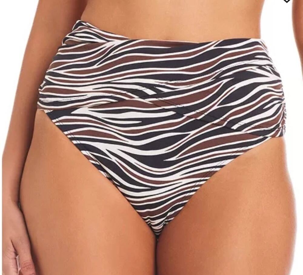 Bleu Rod Beattie Animal Instinct  High Waist Sarong Bikini Bottom 4 NWT
